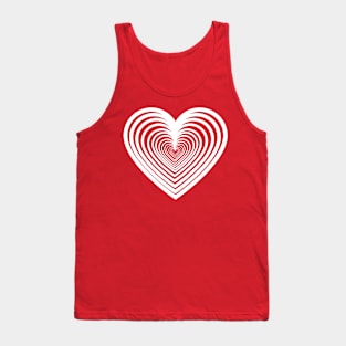 white multi Heart love - Gift - Vintage Summer Tank Top